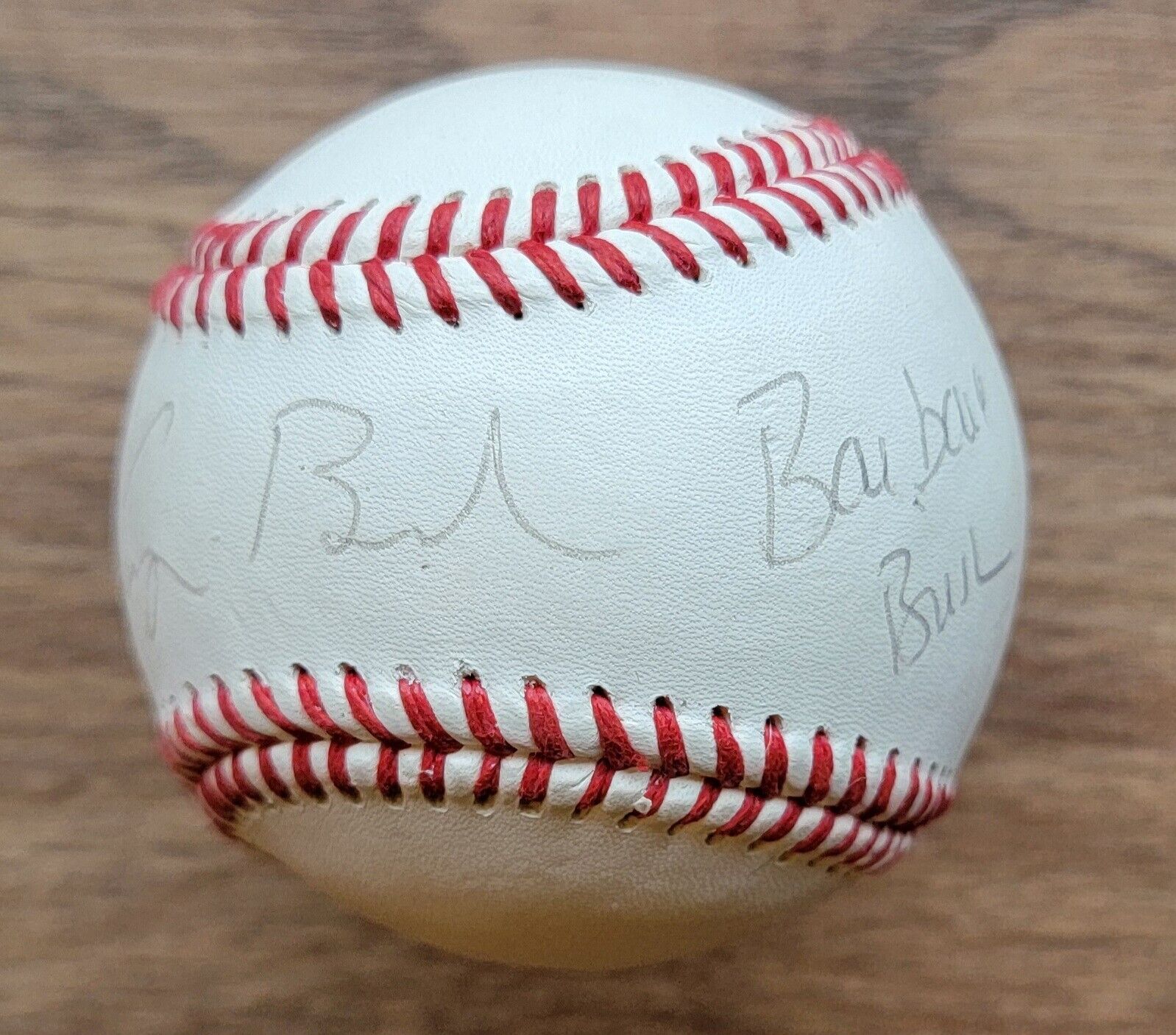 Rare 41st President George H W Bush & First Lady Barbara Bush Autograph Baseball