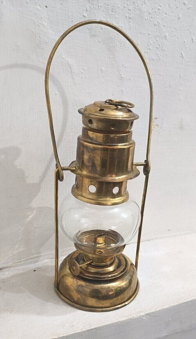 8 Inches Brass Antique Oil Lamp Maritime Ship Lantern Boat Light Lamp