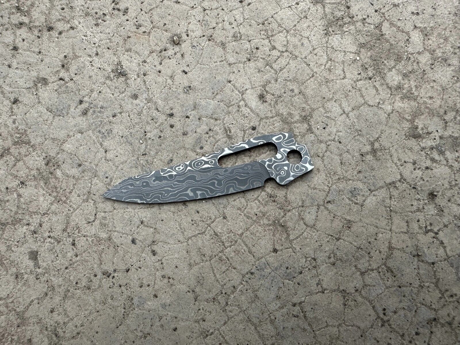 1 Piece Replacement Damascus Steel Blade for Leatherman Skeletool Modify