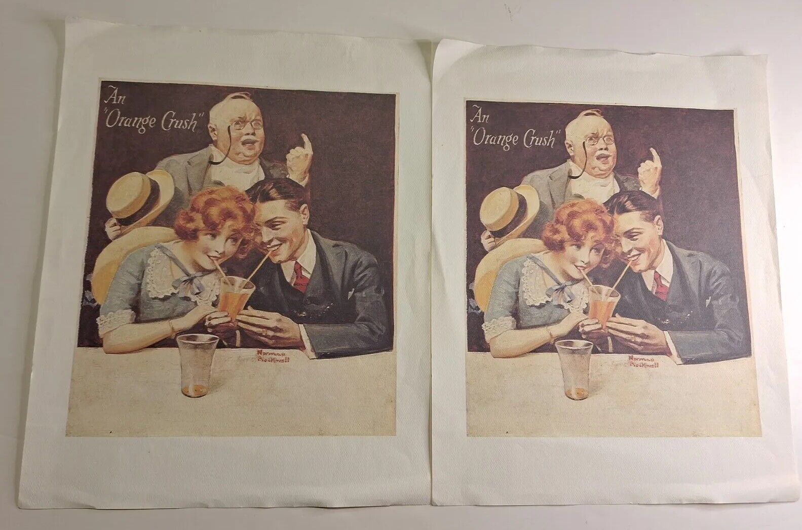Vintage Norman Rockwell An Orange Crush  Soda Advertising Print-11\