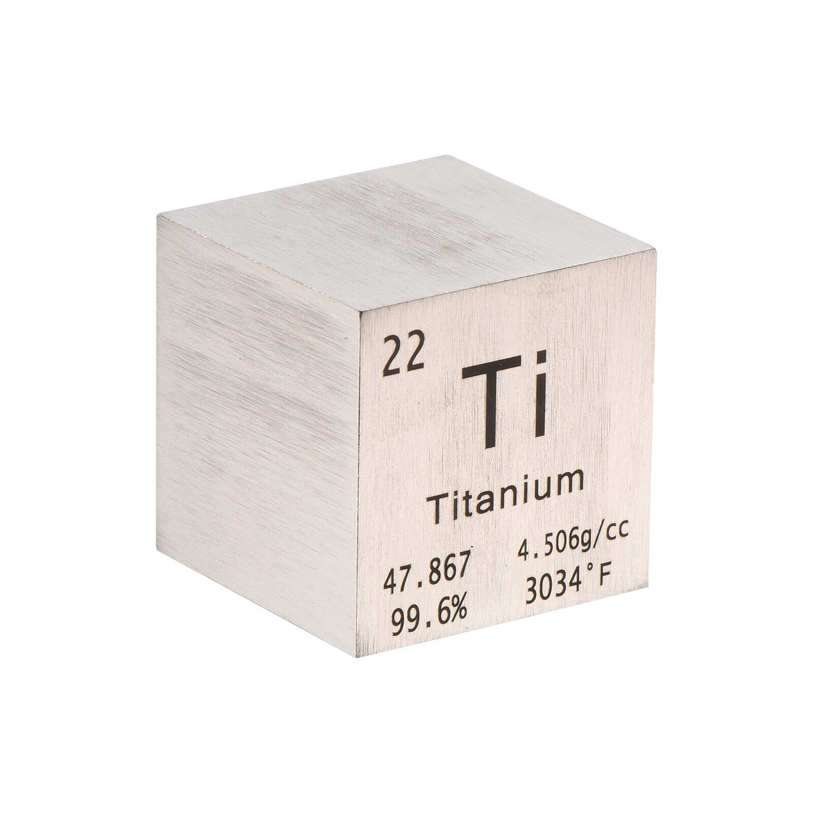 Tungsten Cube Titanium Metal Element High Density Block Pure Periodic 1 Inch