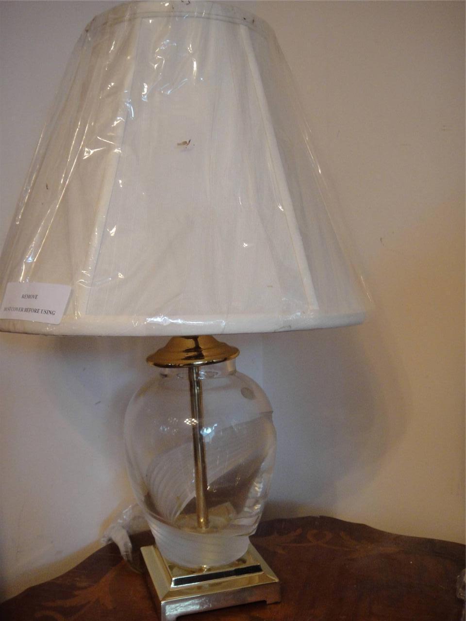 Retired Lenox Collectible Windswept Signed Crystal Lamp New in box $1014