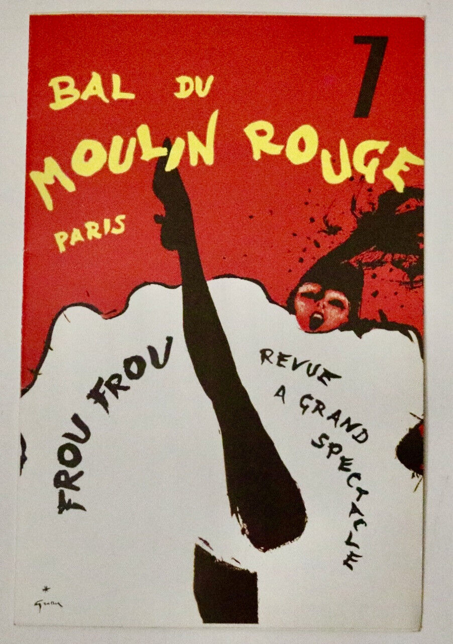 Moulin Rouge Frou Frou vintage invitation Paris France