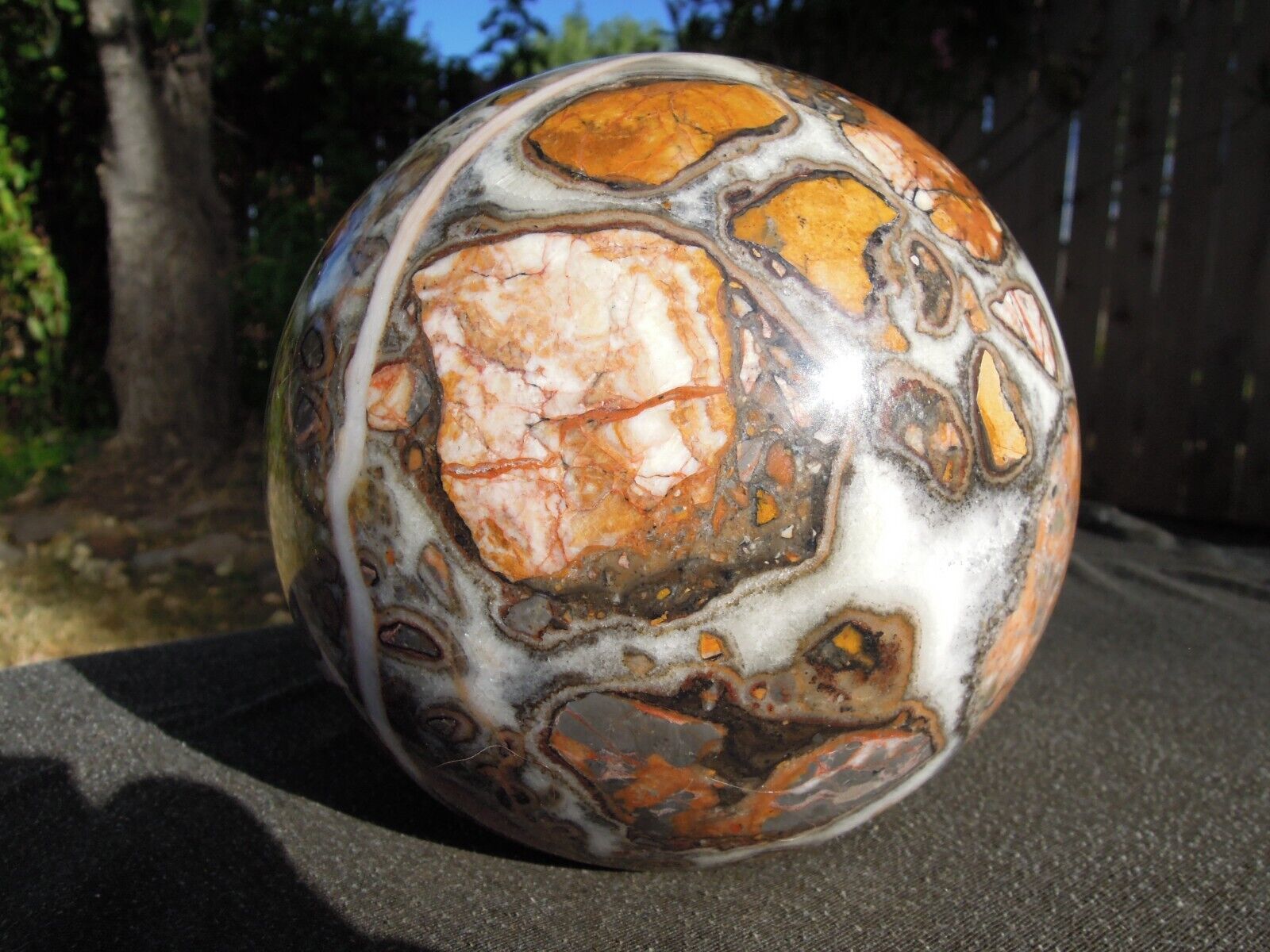 8.2 LB Stunning Natural Ocean Jasper Sphere Crystal Ball - 142 mm