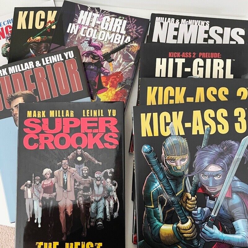 Kick Ass, Hit-Girl, Superior, Super Crooks, Nemesis Trade Paperback Lot of 9