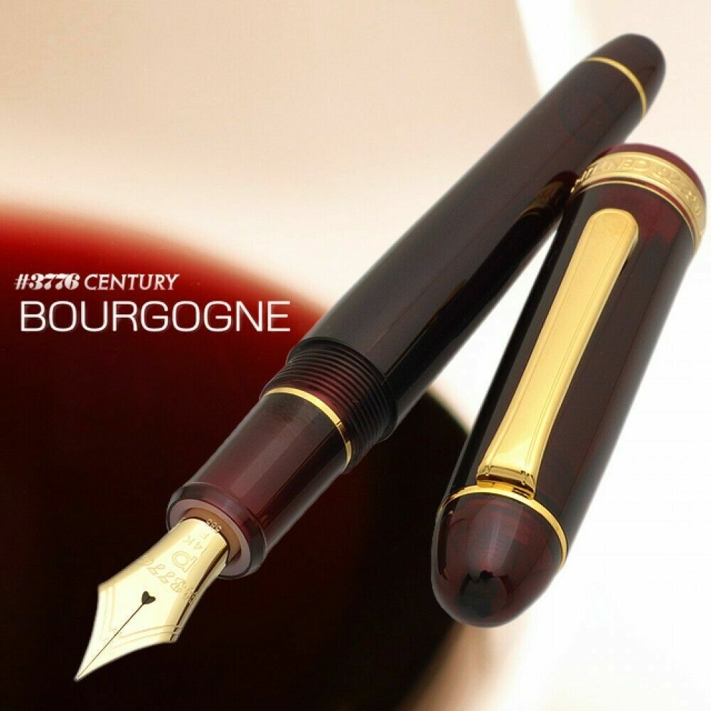 Platinum New #3776 CENTURY Fountain Pen Bourgogne Soft Fine Nib PNB-15000#71-0