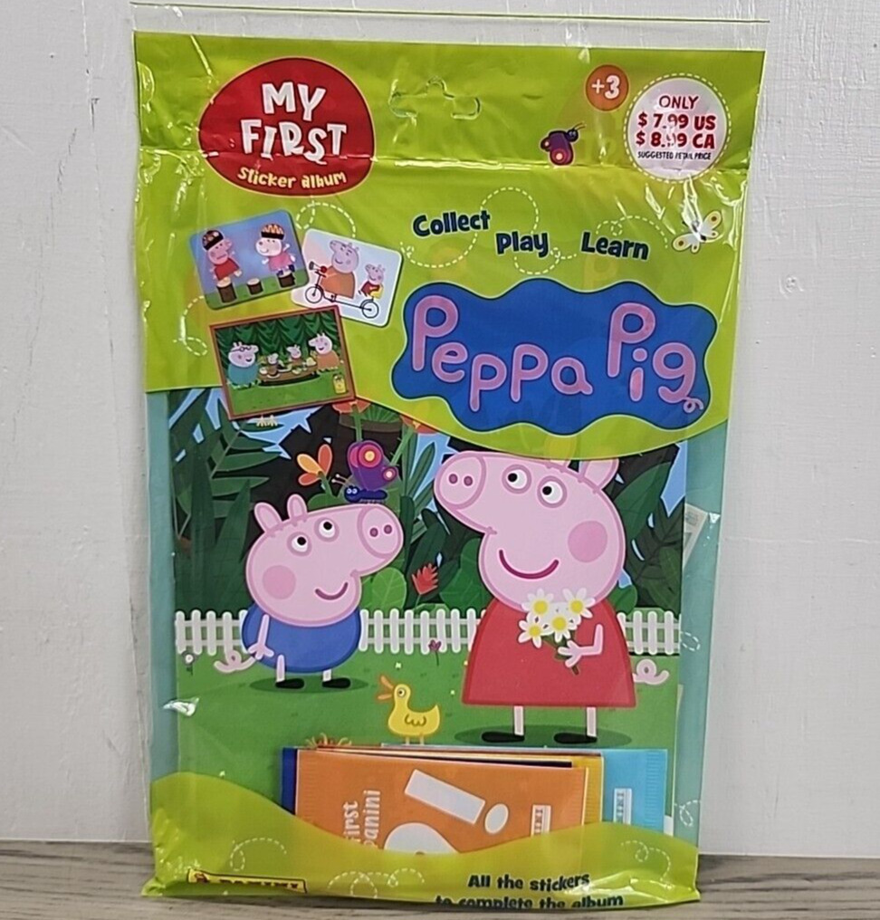 2024 Panini My First Sticker Album Peppa Pig - Album + 6 Sticker Packs *NEW*