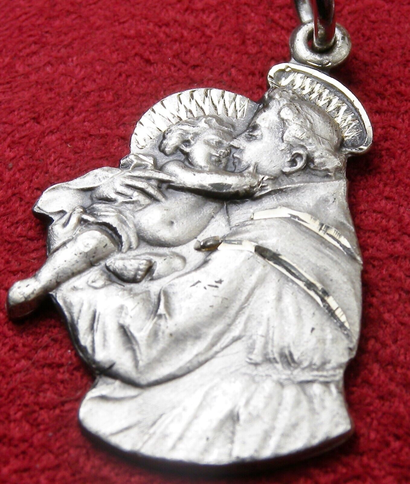 Vintage St Anthony's Tongue Relic Sterling Medal Finder of Lost Objects Husbands