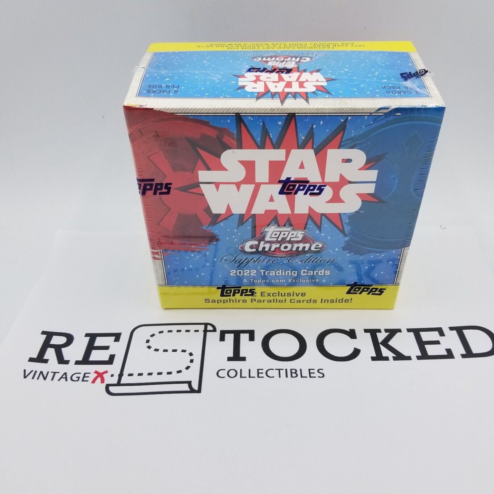 2022 Topps Chrome Star Wars Sapphire Edition Factory Sealed Box In Hand