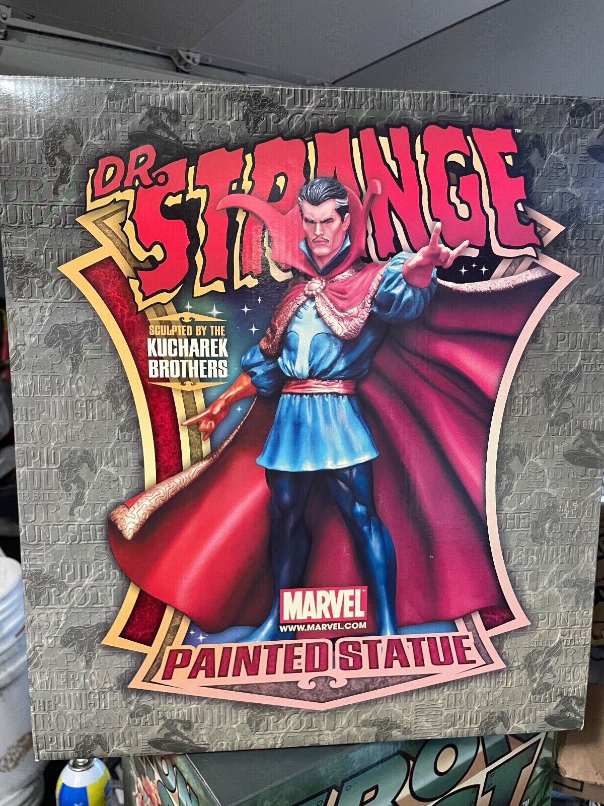 Bowen Designs Dr. Strange Red Cape Painted Statue 1447/2000 12” Marvel Kucharek