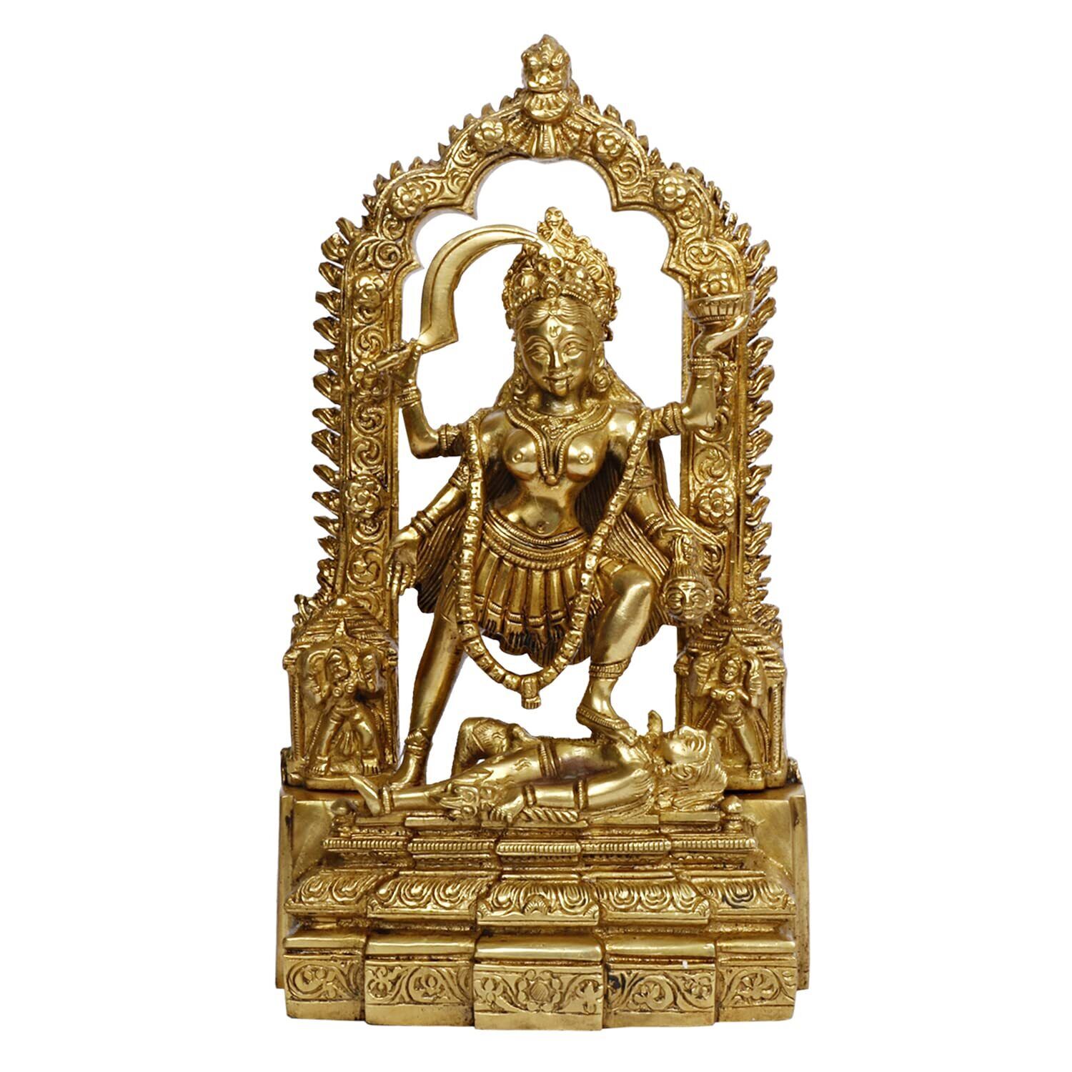 Goddess Kali MATA Statue Kaali Maa Mahakali Brass Idol Home Temple Pooja 10.5 In