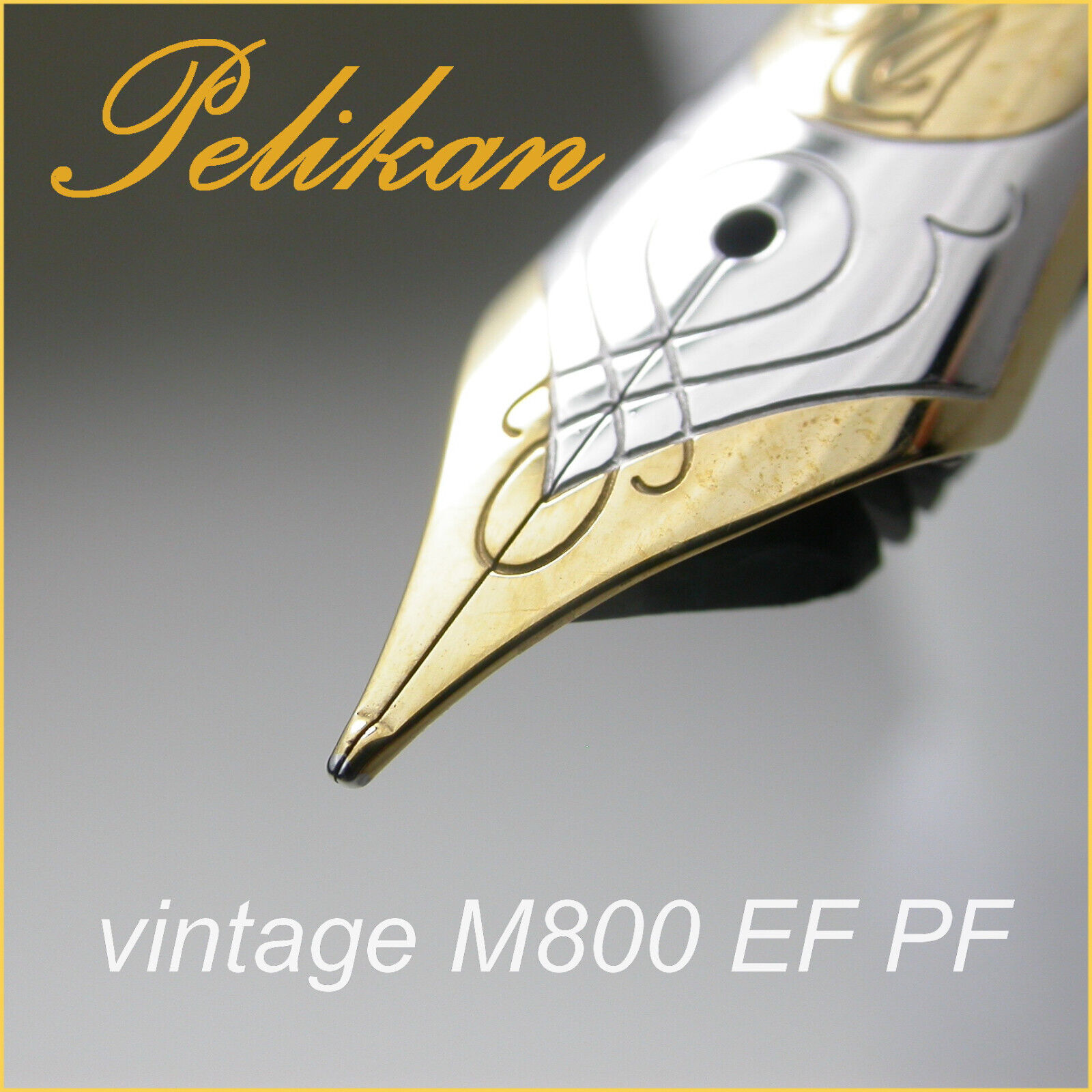 PELIKAN M800 GOLD 18C 750 EF VINTAGE EXTRA FINE NIB PF EAGLE HEAD TWO CHICKS PEN