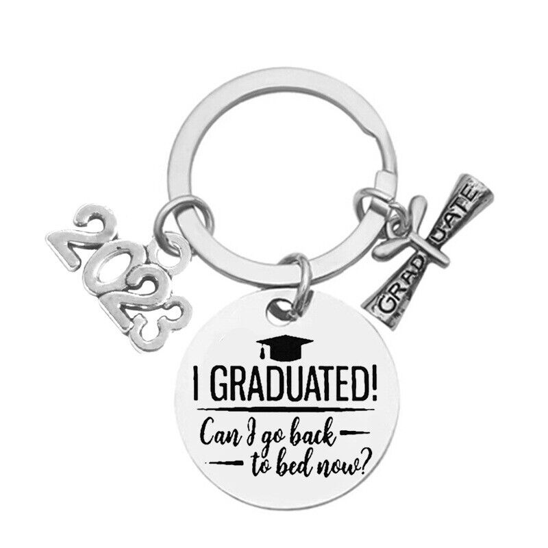 2pcs Class of 2023 Graduation Keychains Gifts for School Students Key Ring 