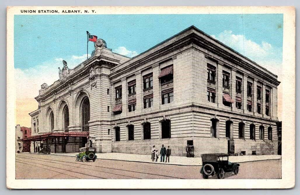 Union Station Albany NY New York Train Postcard