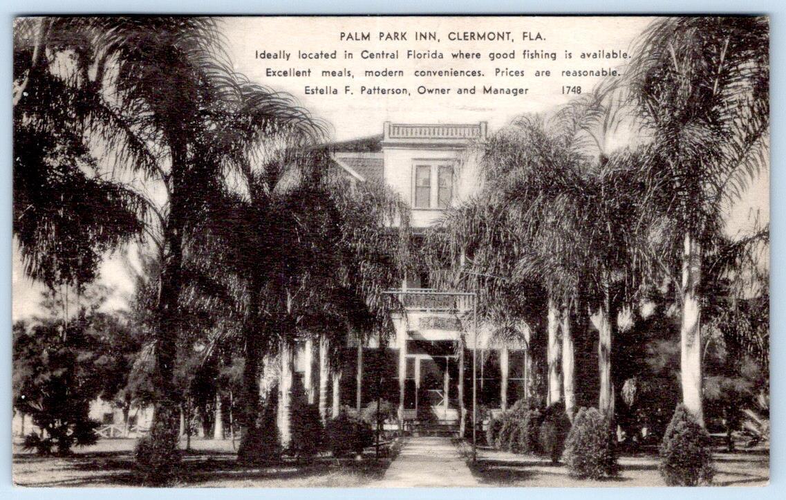 1940 PALM PARK INN CLERMONT FLORIDA FL ESTELLA PATTERSON OWNER VINTAGE POSTCARD