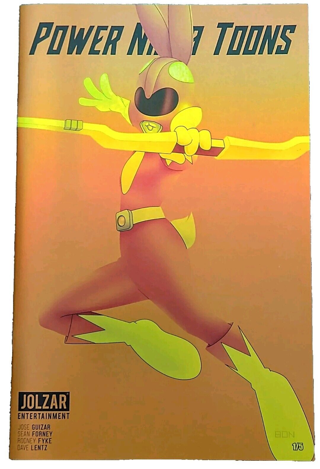 Power Ninja Toons Pink Ranger MMPR  Homage GOLD Foil Variant Cover #1/5