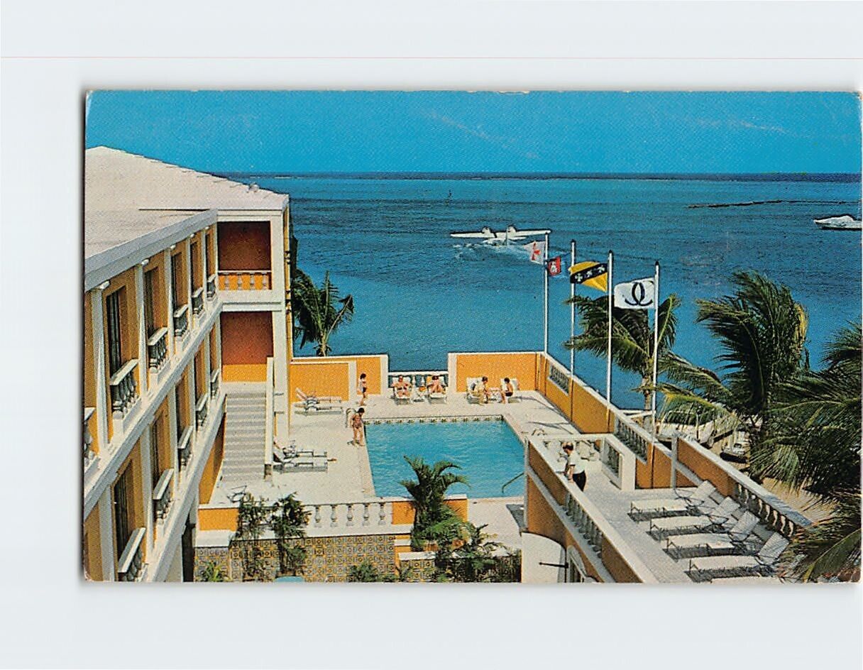 Postcard Pool & Ocean View Caravelle Hotel St. Croix US Virgin Islands