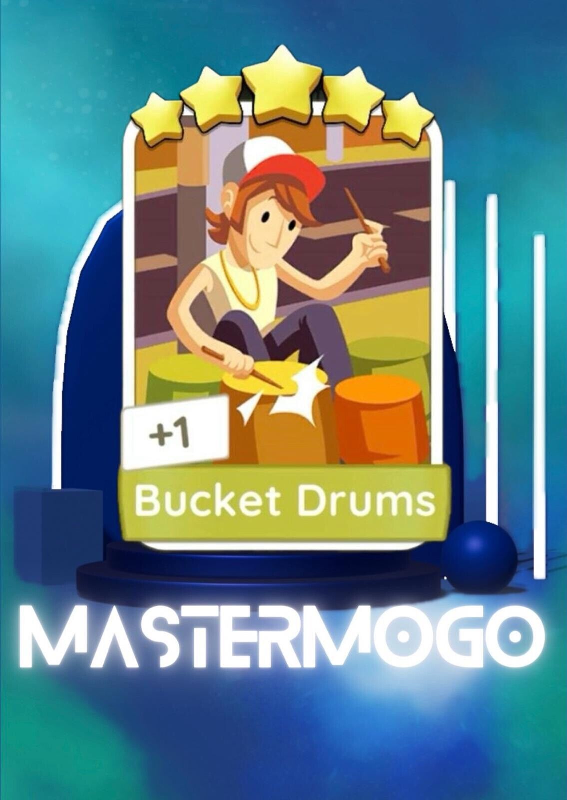 Monopoly Go- Bucket Drums 5 ⭐- set #20 Sticker