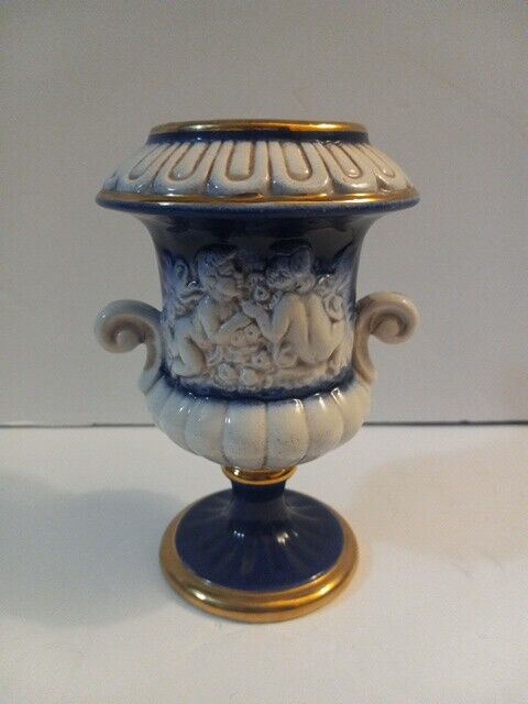 Beautiful Small Gold Painted Italy 57 Capodimonte Vase Urn 