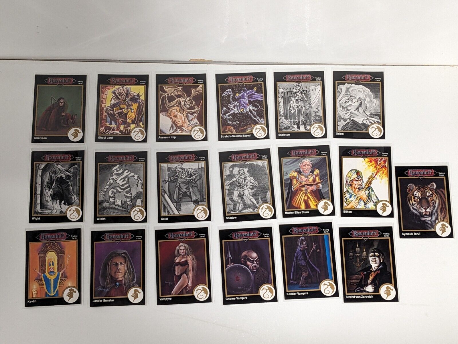 1992 TSR Advanced Dungeons & Dragons RAVENLOFT Trading Cards 19 CARDS B