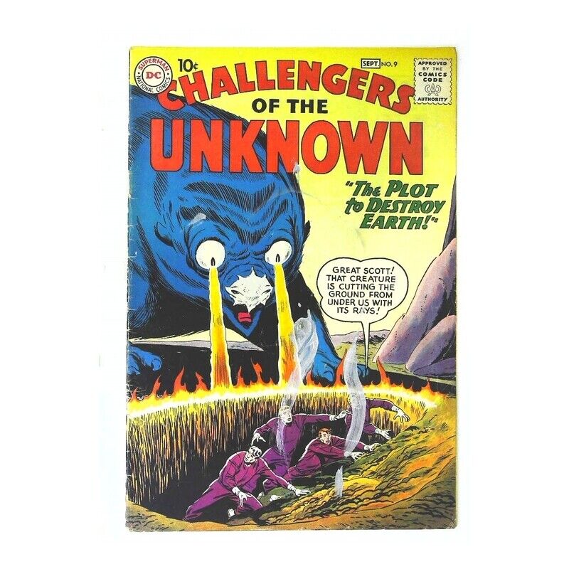 Challengers of the Unknown (1958 series) #9 in VG condition. DC comics [k^