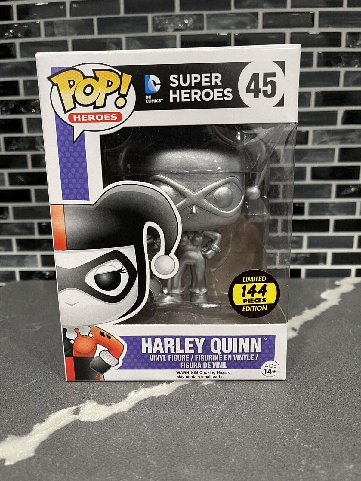 Funko Pop Dc Comics Super Heroes #45 Silver Harley Quinn With Mallet 144 Pcs LE