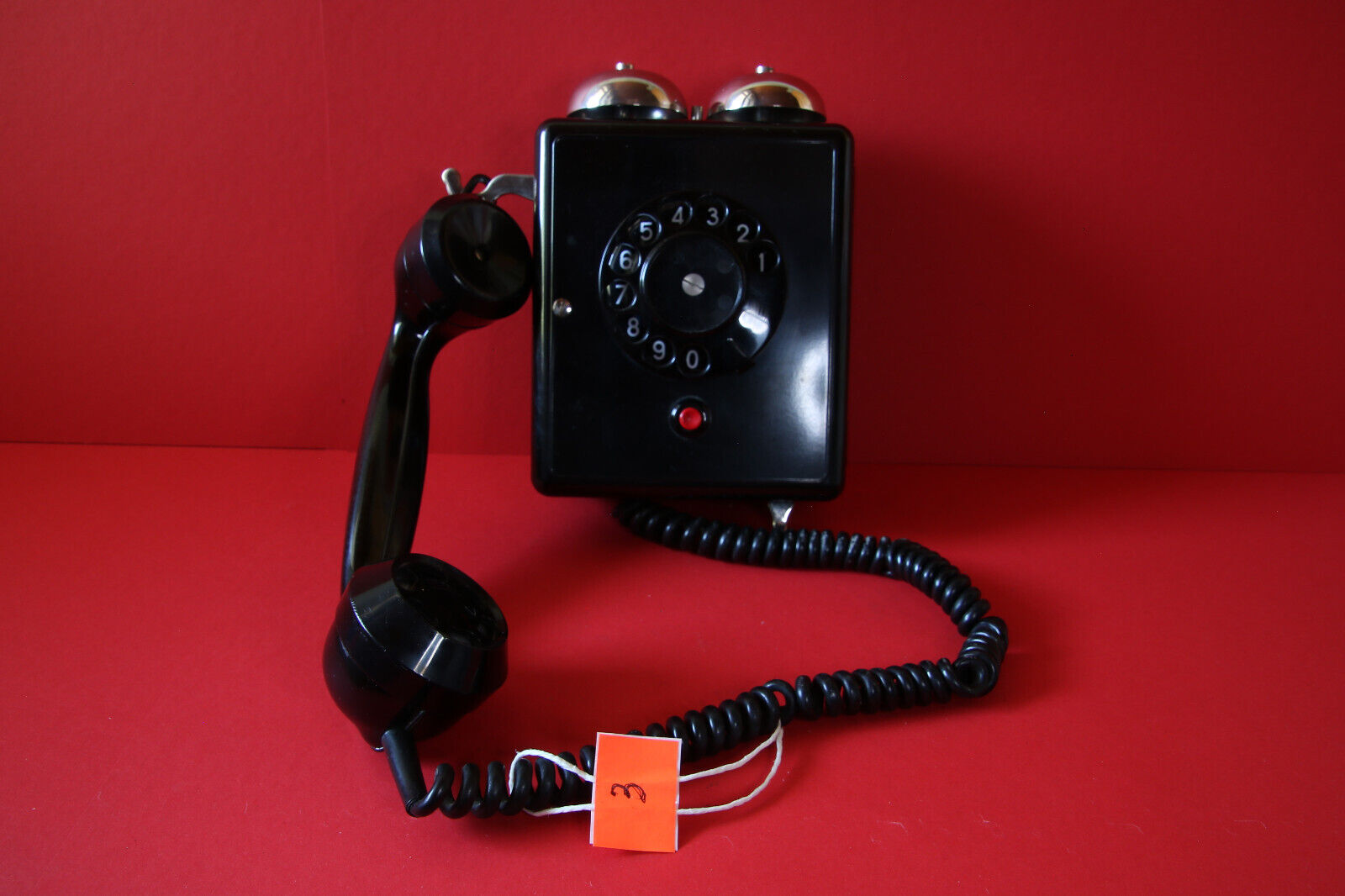 1950s Antique Black Swiss Bakelite Telephone Weidmann Railway Station Phone RAR