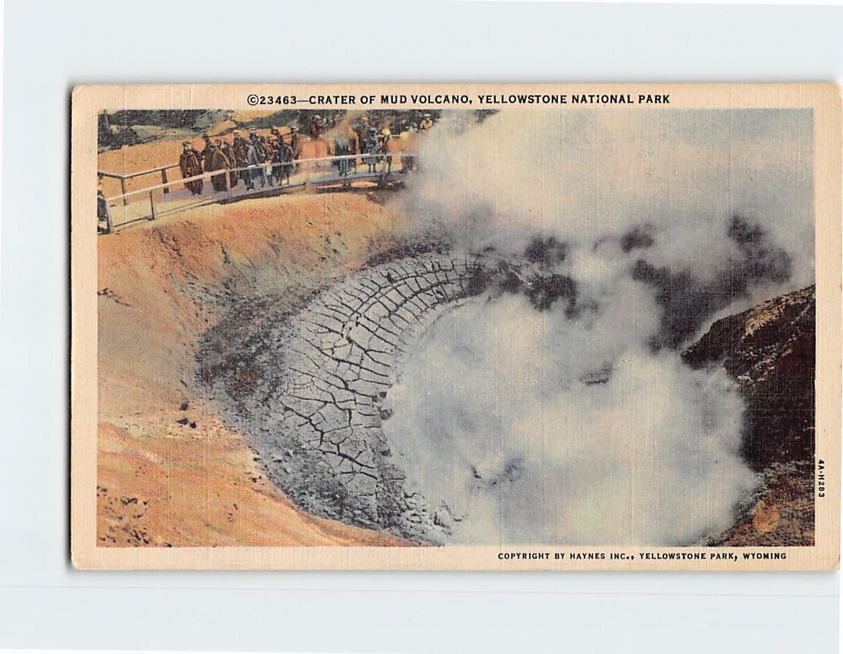 Postcard Crater of Mud Volcano Yellowstone National Park Wyoming USA