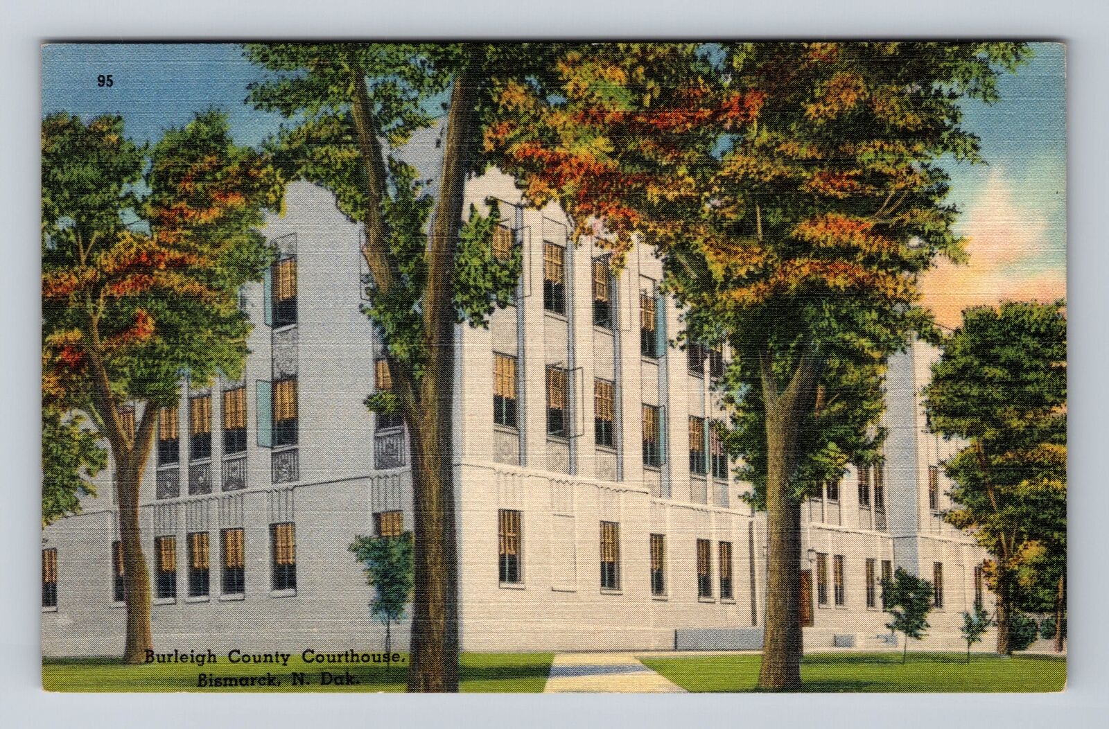 Bismarck ND-North Dakota, Burleigh County Courthouse, Vintage Postcard