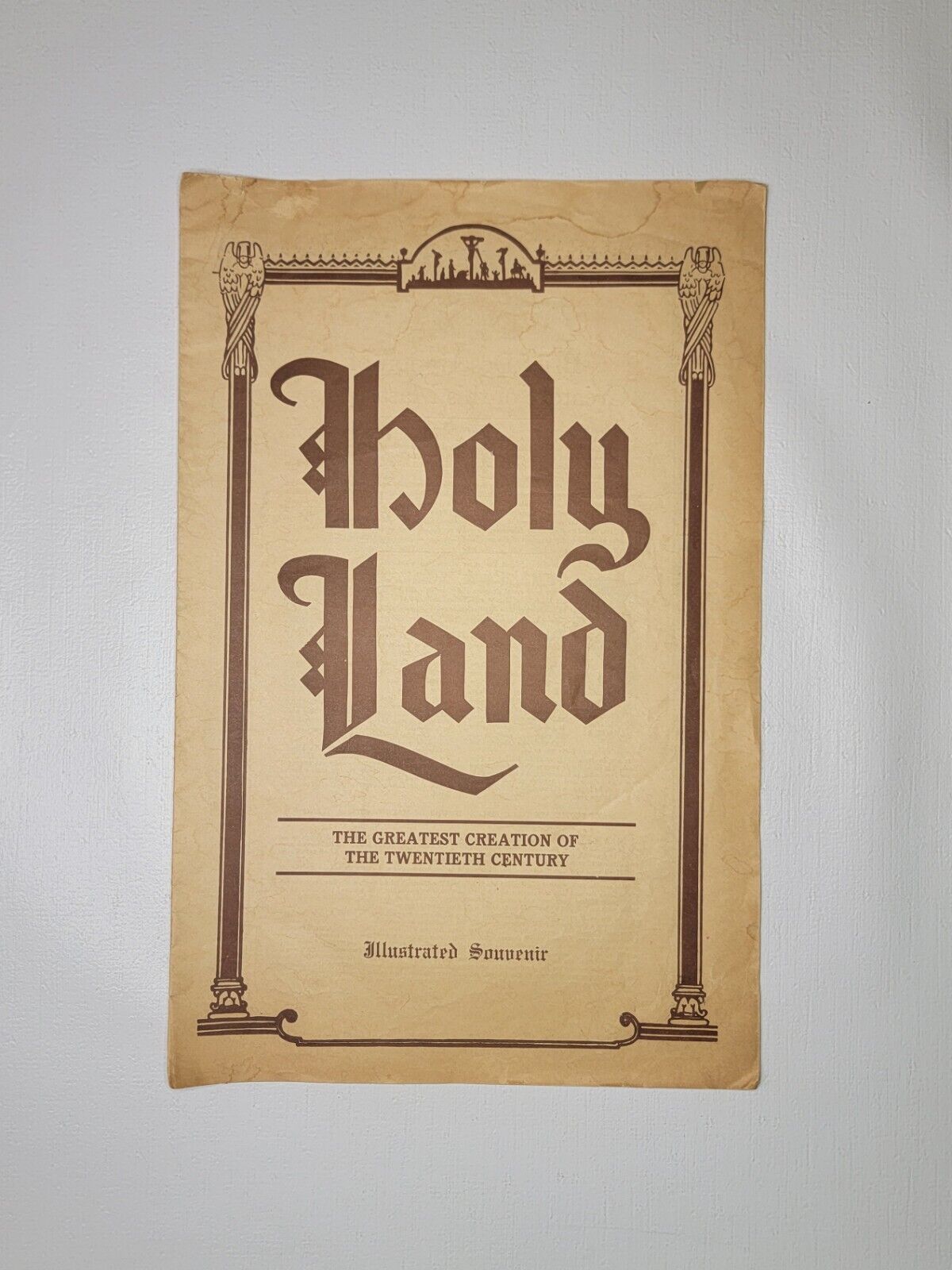 Holy Land Antique Illustrated Souvenir Gauci Brothers (Signed By Joseph Gauci) 