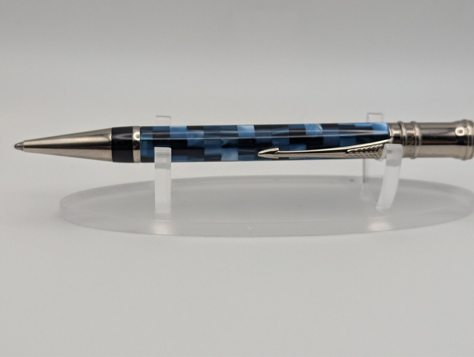 Parker Duofold Check Blue PT International Ballpoint Pen (Pre-Owned) W/ Box