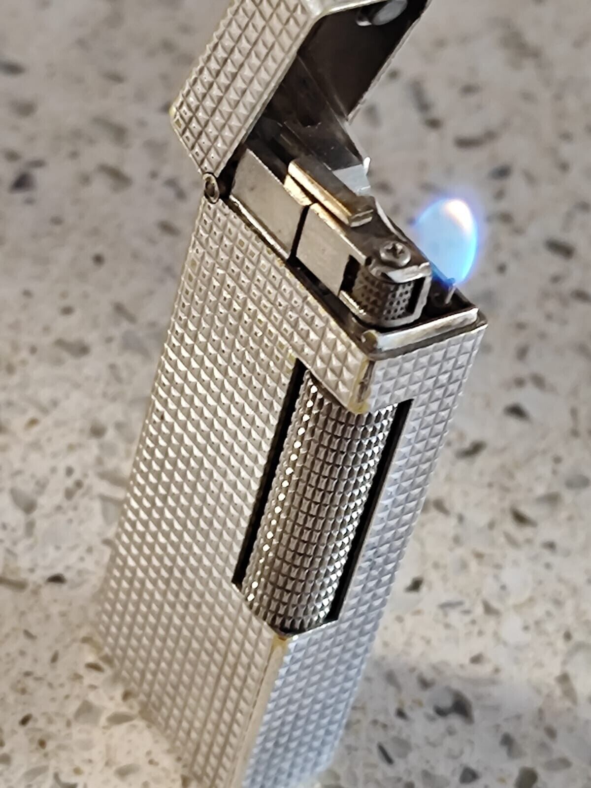 Vintage Dunhill Rollagas Lighter Silver Plated Working swiss made