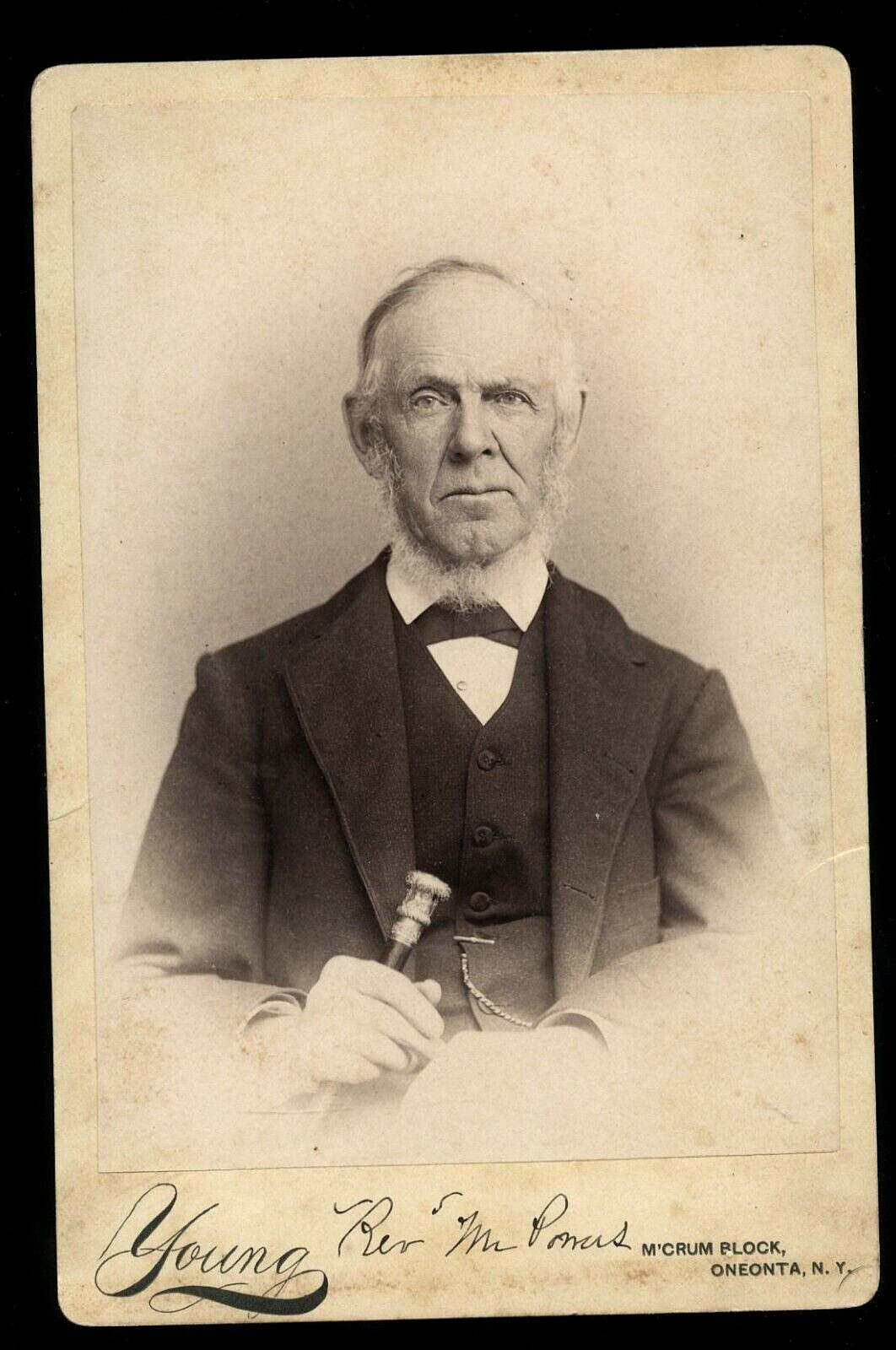 Rare Cabinet Card Abolitionist Baptist Minister Reverend Ingraham Powers 1890