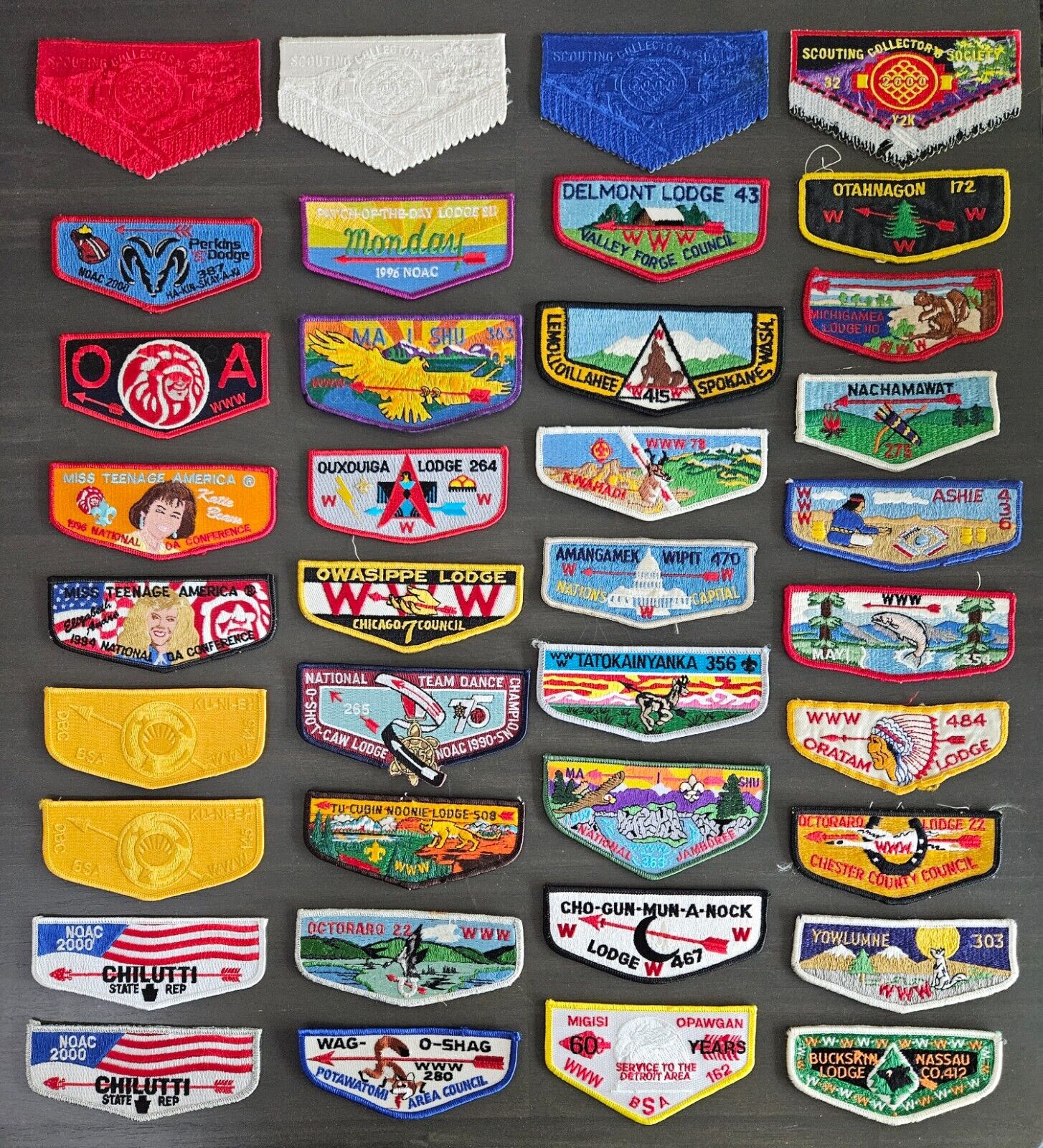 Order of the Arrow OA Lodge Flap Vintage - Modern BSA Patch Lot of 37