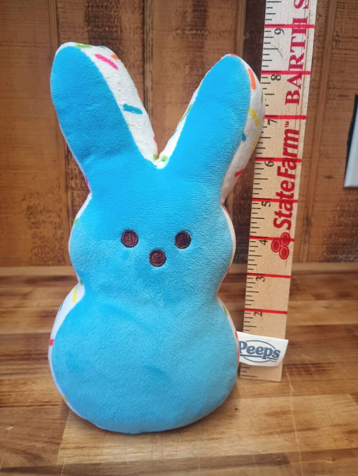 Ruz PEEPS 9” Easter Bunny Plush 2021 Blue with multi-colored sprinkles
