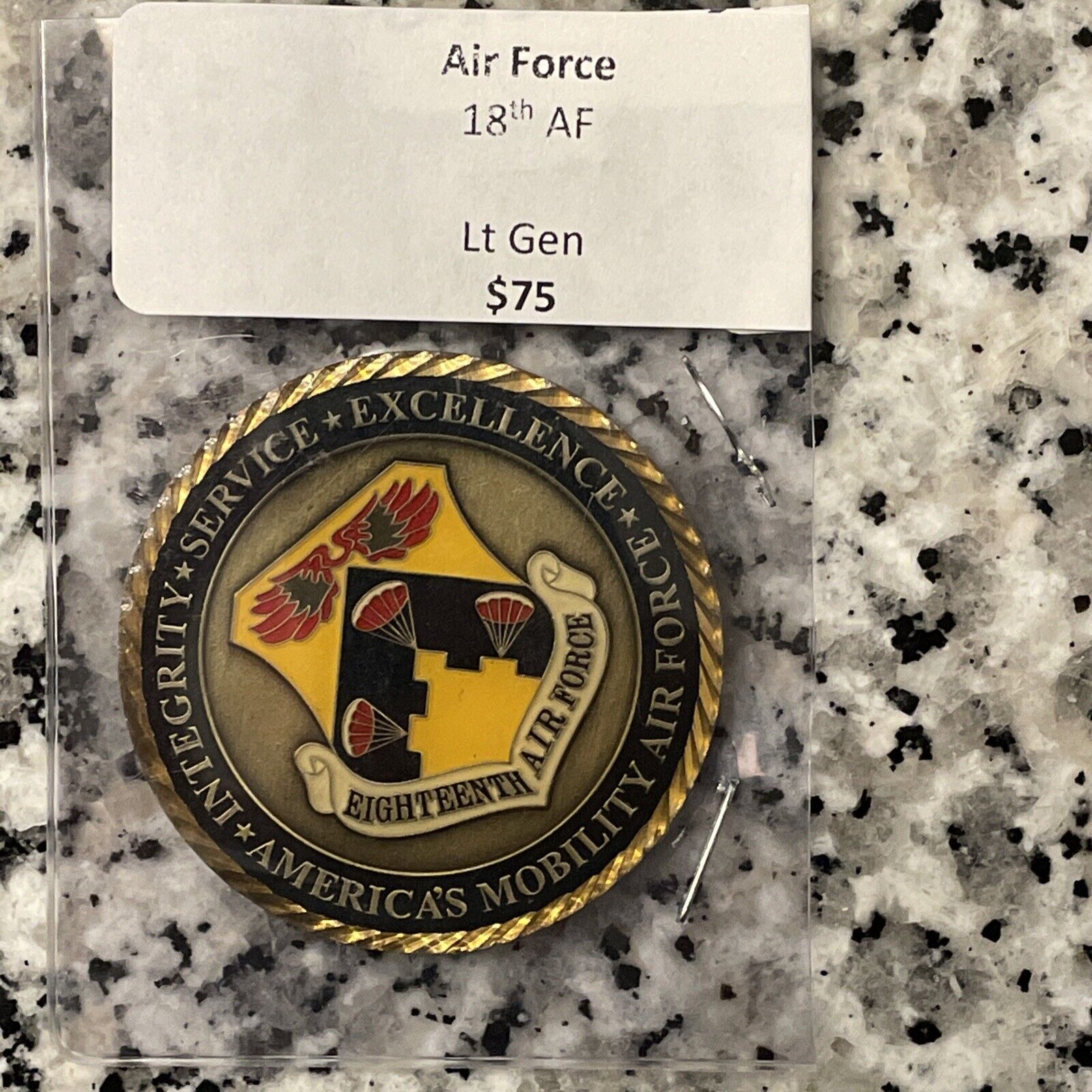 18th Air Force Lieutenant General challenge coin 