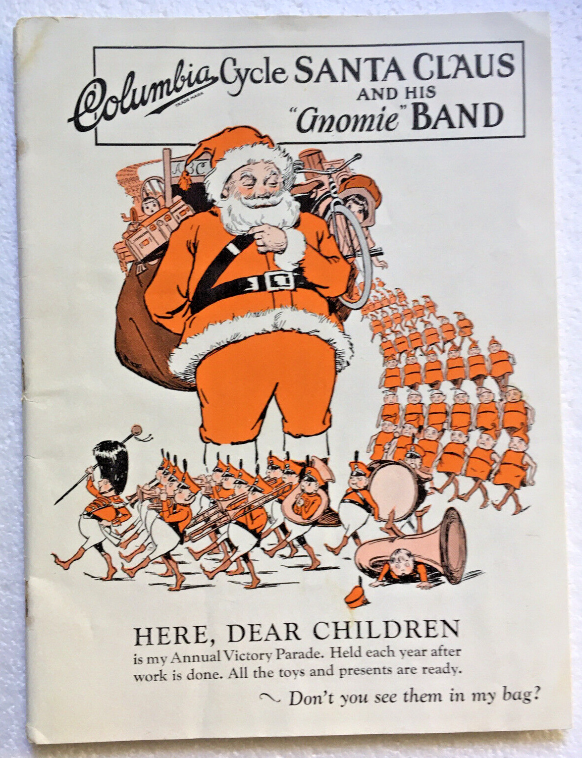 Original Vintage 1927 Columbia Cycle Santa Claus And His Gnomie Band Booklet