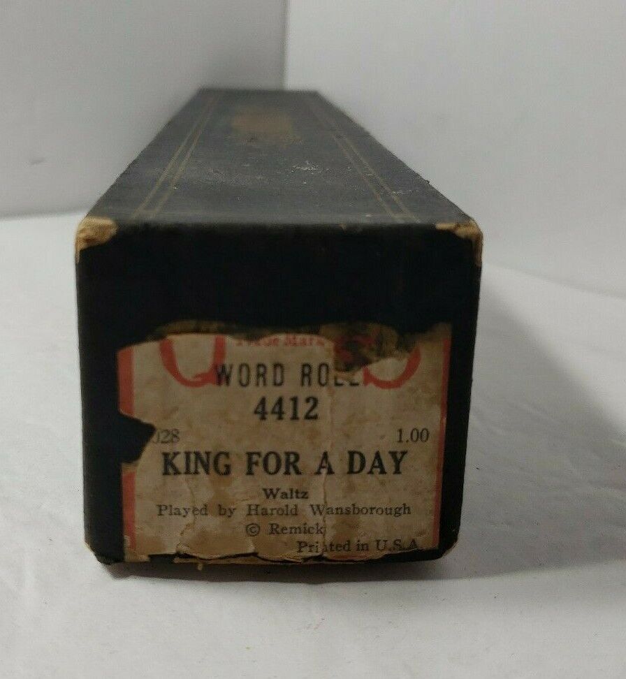 QRS Player Piano Word Roll King for a Day Waltz 4412 Harold Wansborough