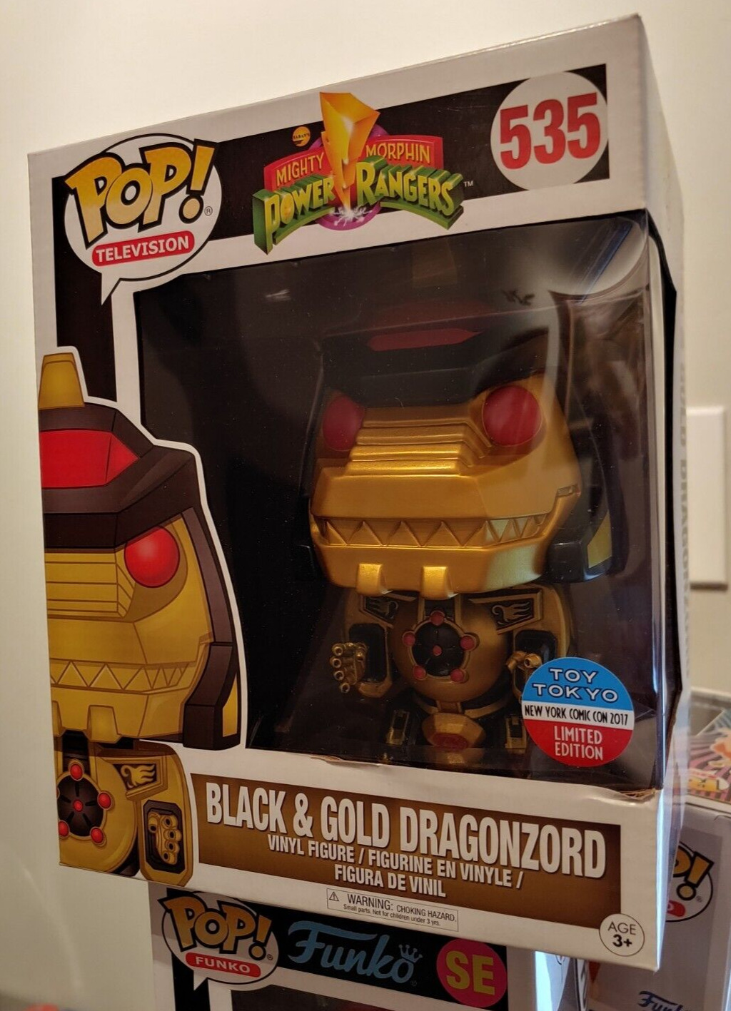 Funko POP Black and Gold Dragonzord #535 Toy Tokyo NYCC 2017 Power Rangers