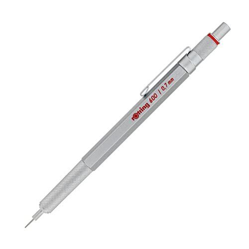 Rotring 600 Mechanical Pencil, 0.7 mm, Silver