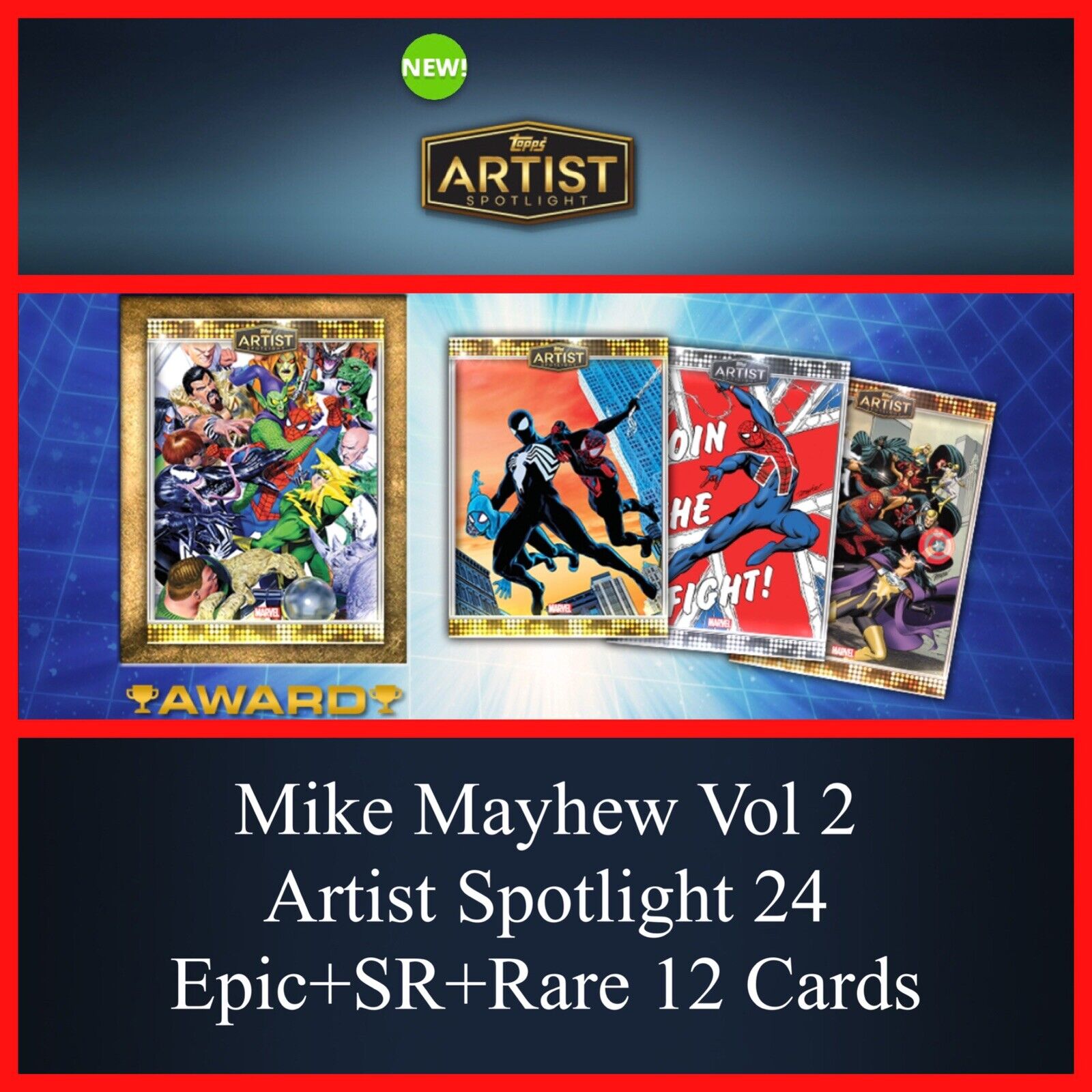 MIKE MAYHEW VOLUME 2 ARTIST SPOTLIGHT EPIC+SR+R 12 CARD SET-TOPPS MARVEL COLLECT