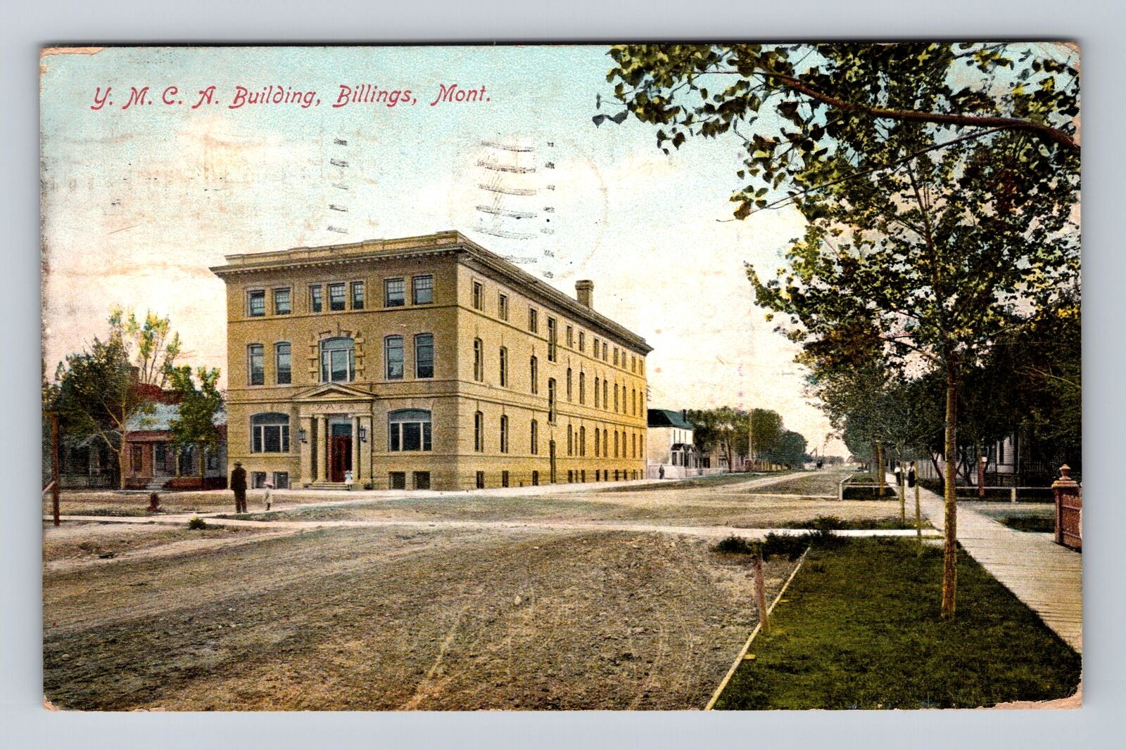 Billings MT-Montana, YMCA Building, Antique, Souvenir Vintage c1909 Postcard