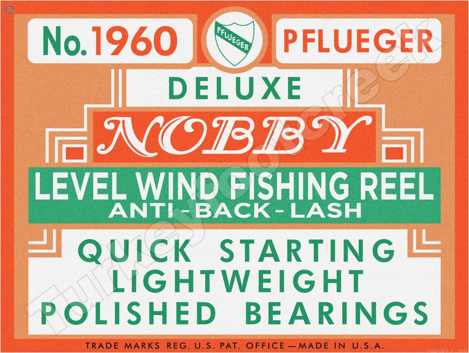 Pflueger Deluxe Nobby Level Wind Fishing Reel 18\