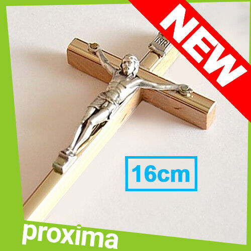 Christian Catholic Wall Mounted Hanging Wooden Metal Cross Crucifix Jesus Christ