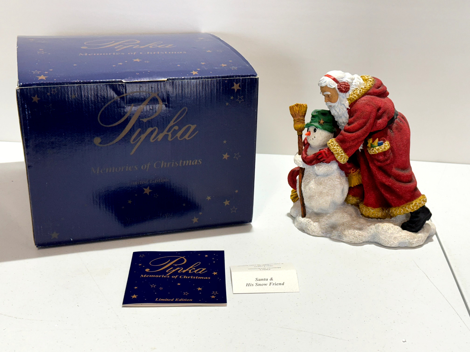 11” Pipka Santa And His Snow Friend # 13929 Limited Edition #172/4500 Vintage