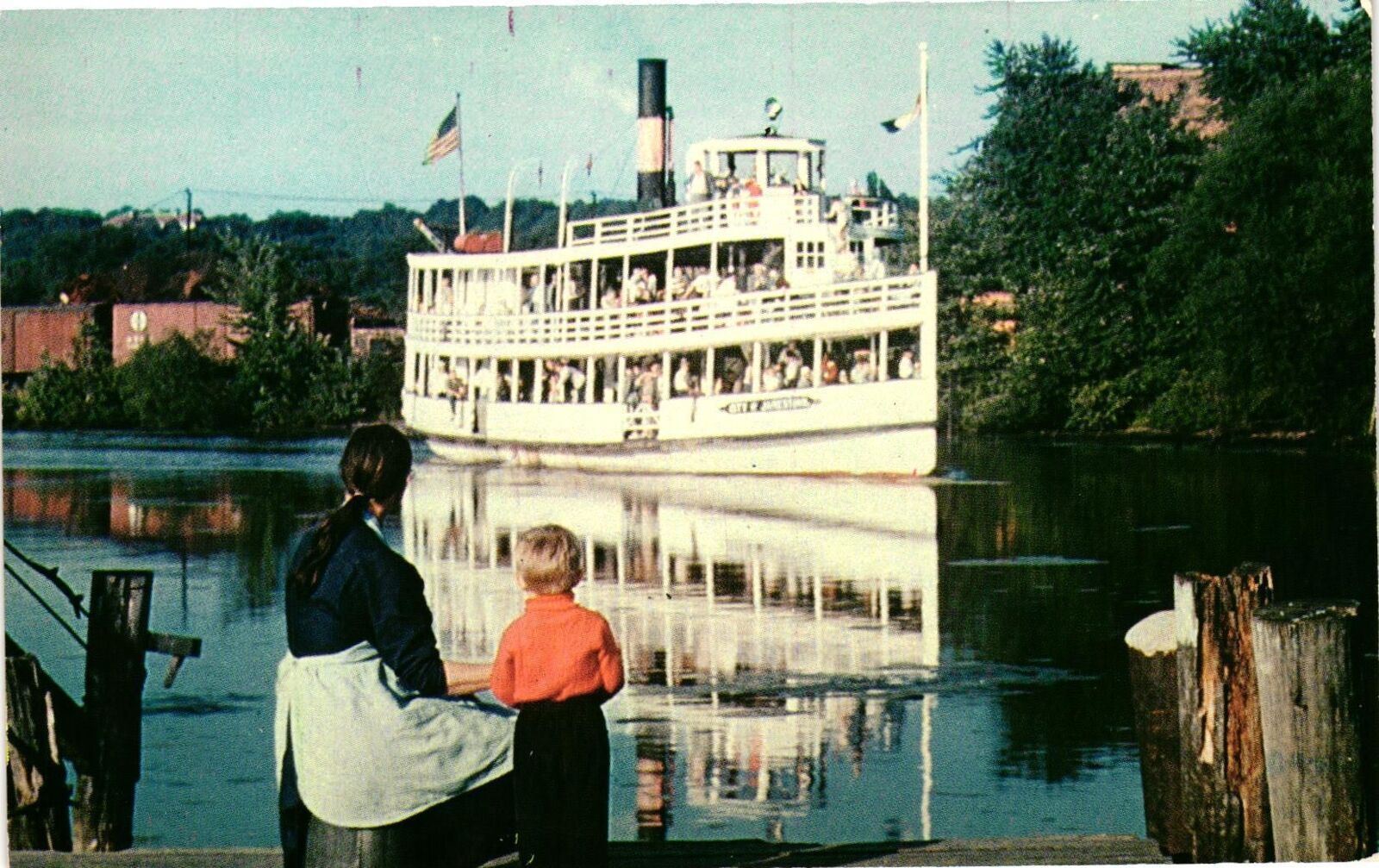 Vintage Postcard- SS City of Jamestown, Jamestown, NY 1960s