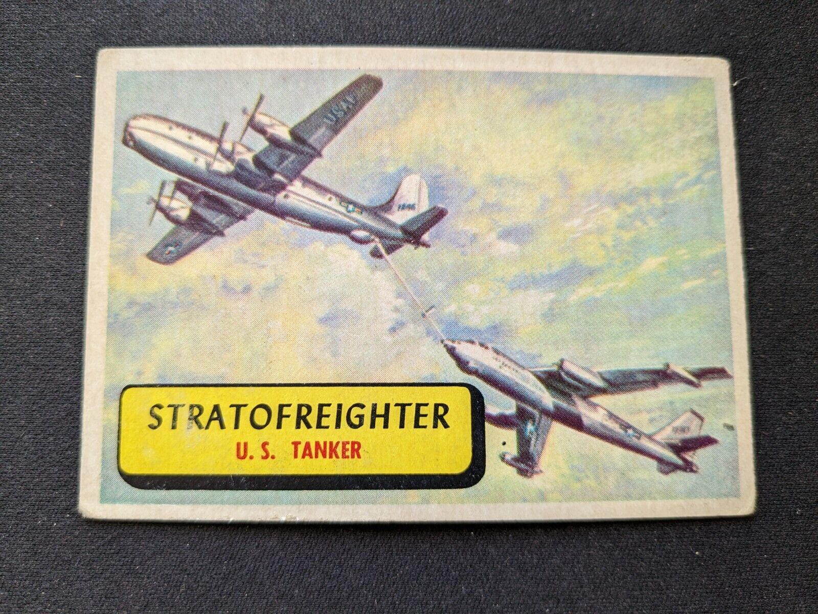 1957 Topps Planes of the World Card # 52 KC-97G Stratofreighter U.S. Tanker VGEX