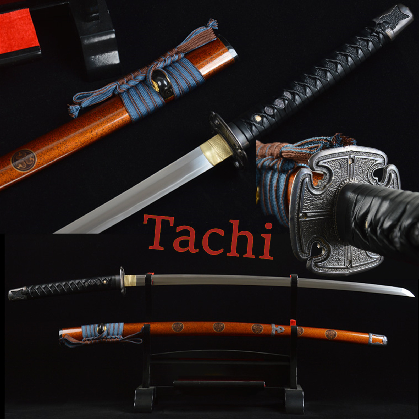 Clay Tempered T10 Steel Real Yokote Japanese Samurai Tachi Battle Ready Sharp