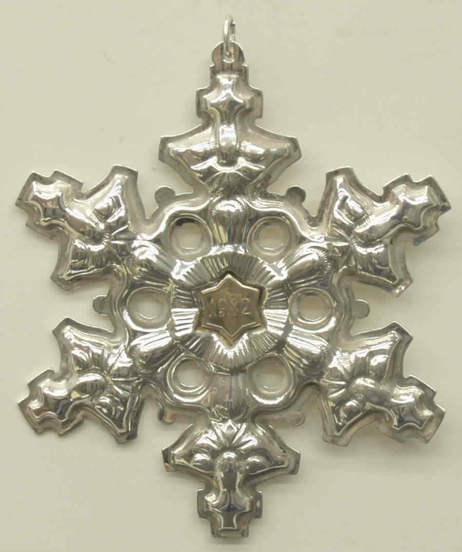 Gorham Silver Snowflake Ornament 1982-Sterling Snowflake - No Box 68477