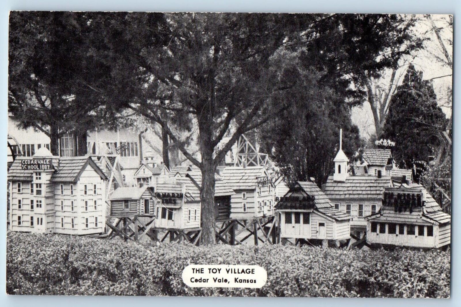 Cedar Vale Kansas KS Postcard The Toy Village Miniature Replica Of Homes c1920\'s